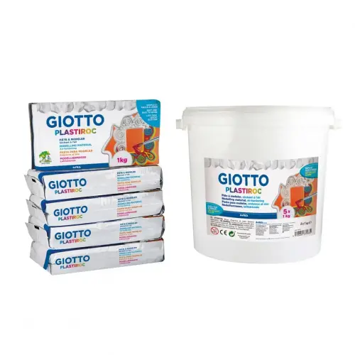 Plastiroc pate minerale facile a lisser pack 5kg blanc - Giotto photo du produit