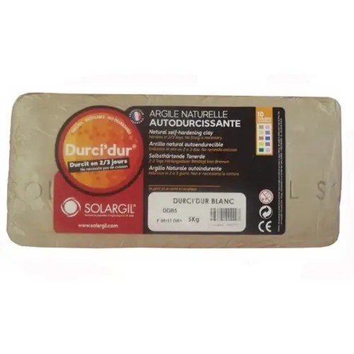 Argile autodurcissante durci'dur blanc 5kg - Solargil photo du produit