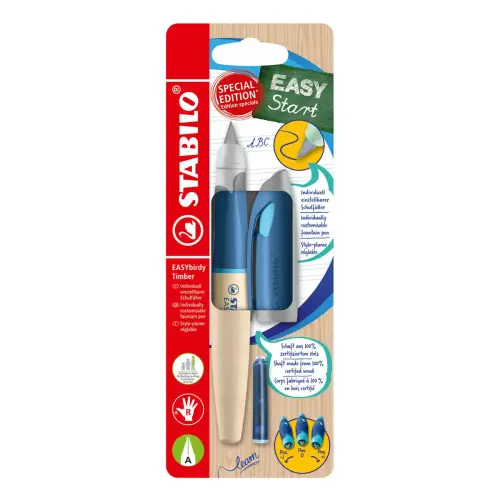 Stylo-plume EASYbirdy droitier + 1 clé de réglage Bleu Bic photo du produit