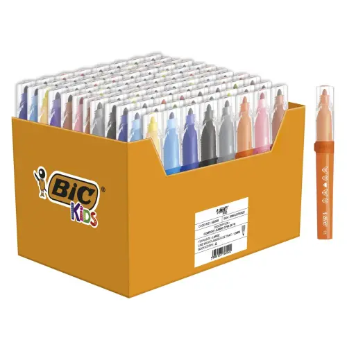 Pack de 96 feutres de coloriage encre lavable couleurs assorties BIC photo du produit