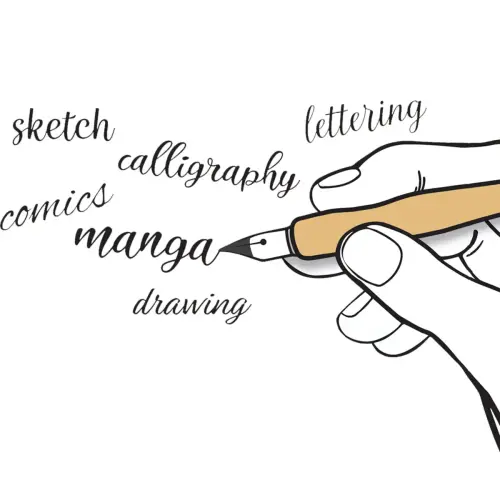 SET DE CALLIGRAPHIE ET DE DESSIN - 1 PORTE-PLUME + 5 PLUMES photo du produit