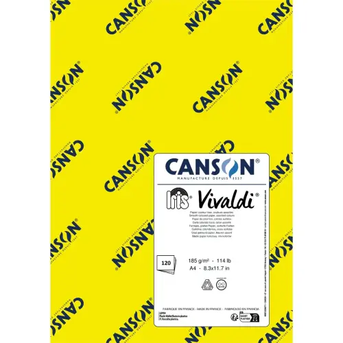 PACK IRIS VIVALDI A4 185G 120 FEUILLES COULEURS VIVES ASSORTIES photo du produit