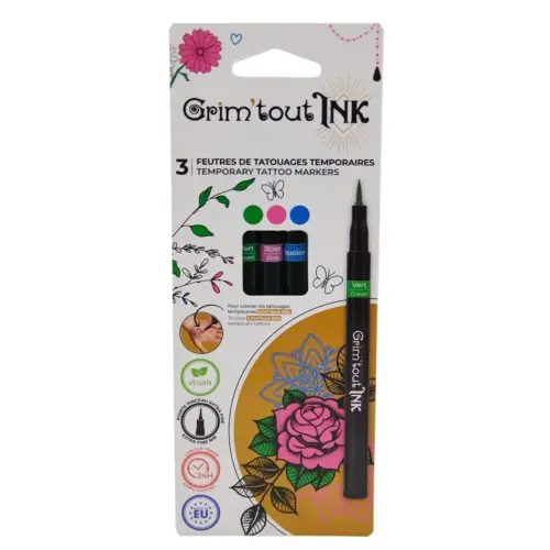 GRIMTOUT INK SET DE 3 COULEURS ASSORTIES COULEURS COMPLEMENTAIRES photo du produit