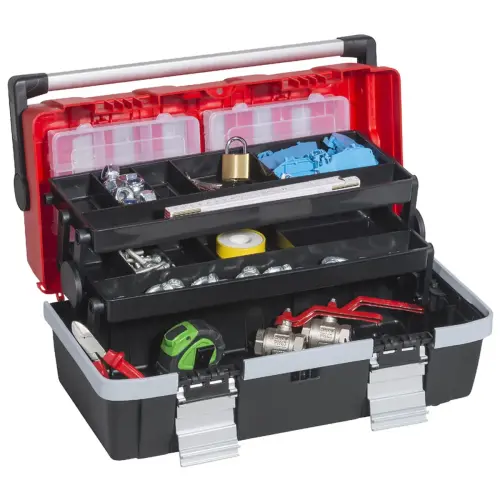 Boîte à outils McPlus Alu 18, PP, rouge/noir - Allit photo du produit