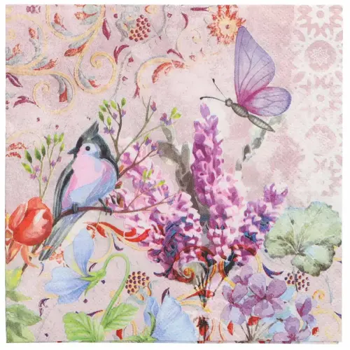 Serviette à motif Romance Antique - 330 x 330 mm - Papstar photo du produit