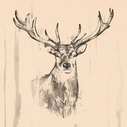 Serviettes &agrave; motif Deer - 330 x 330 mm - Naturel - Papstar photo du produit