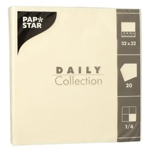 Serviettes - 320 x 320 mm - 3 couches - Bordeaux - Papstar photo du produit