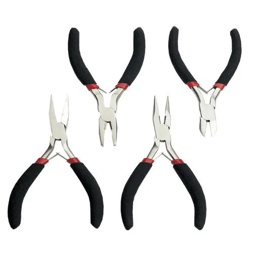 Kit de pinces pour &eacute;lectronique, 4 pi&egrave;ces - Br&uuml;der mannesmann photo du produit