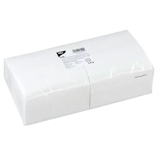 Serviettes Bistro, 330 x 330 mm, 2 couches, blanc - Papstar photo du produit