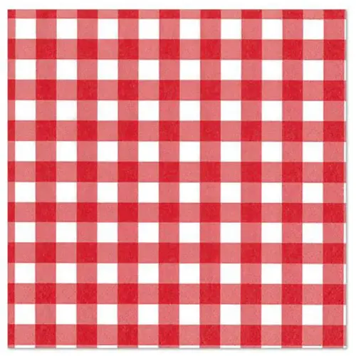 Serviette &agrave; motif Vichy Karo - 330 x 330 mm - Papstar photo du produit