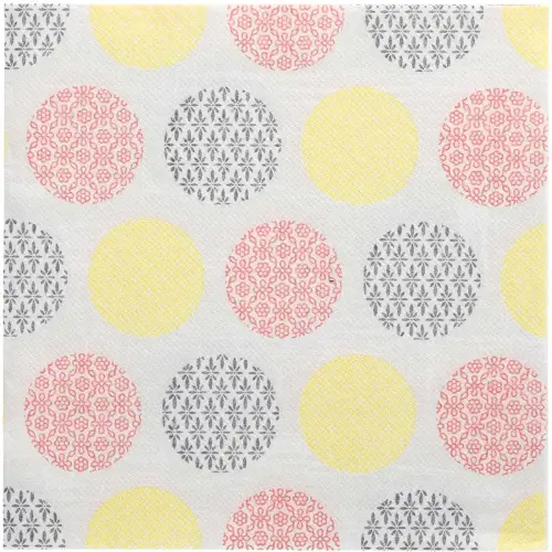 Serviette &agrave; motif 'ROYAL Collection Rococo', jaune - Papstar photo du produit