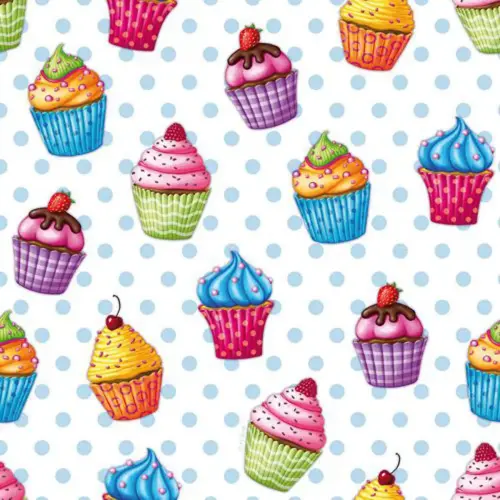 Serviettes à motif 'Cupcakes', 330 x 330 mm - Papstar photo du produit