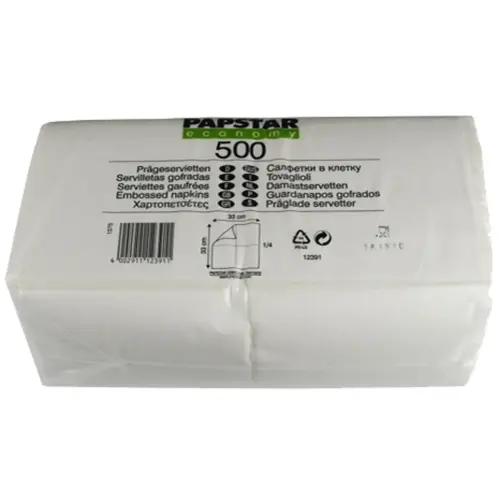 Serviette, 330 x 330 mm, 1 couche, blanc - Papstar photo du produit
