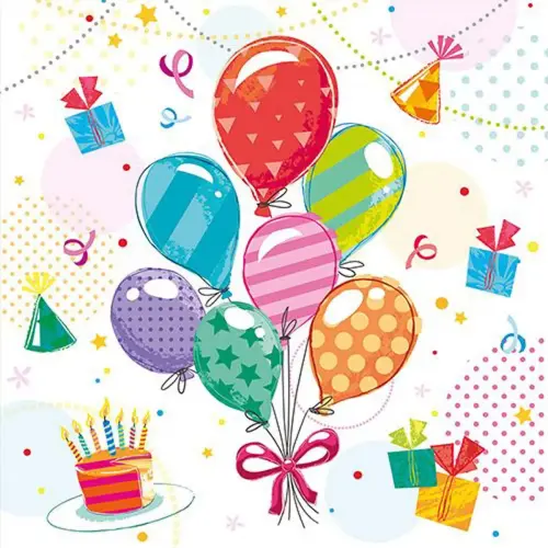 Serviette à motif 'Fête', 330 x 330 mm - Papstar photo du produit