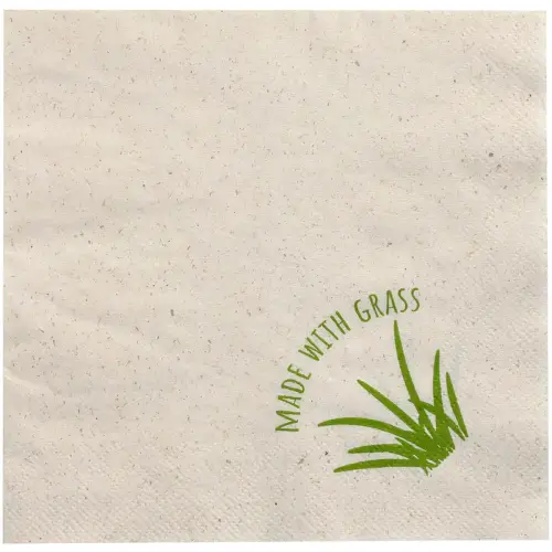 Serviette de table, 300 x 300 mm, naturel - Papstar photo du produit