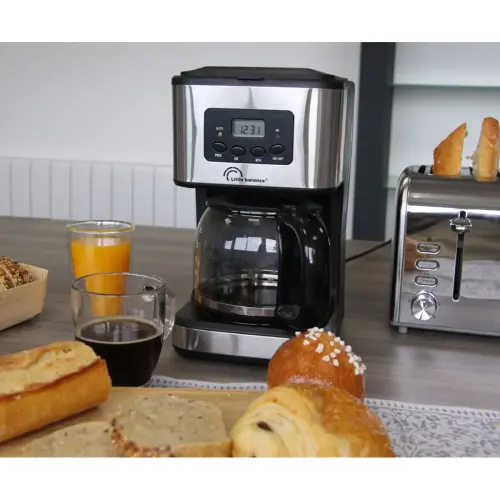 Cafeti&egrave;re Caf&eacute; Control, argent/noir - Little balance photo du produit