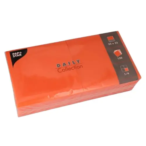Serviettes, 320 x 320 mm, 3 couches, rouge - Papstar photo du produit