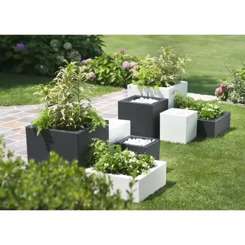 Cube à plantes 'Schio Cubo 40', smoke - Tera photo du produit