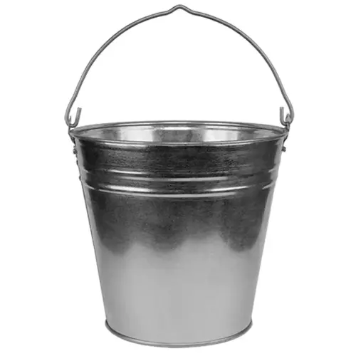 Seau en zinc, 7 litres, argent - Bradas photo du produit
