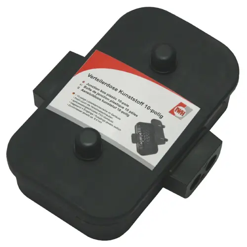 IWH Boîte de raccordement, plastique, 10 pôles, noir photo du produit
