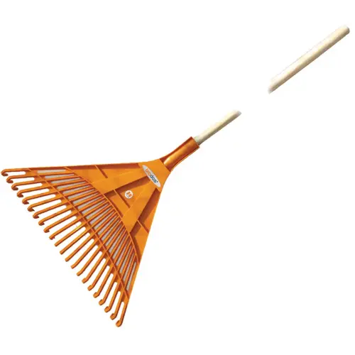 Balai à feuilles Quick Fit, manche en bois, 22 dents - Bradas photo du produit