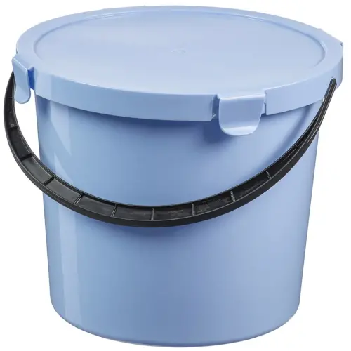 Seau à cueillette avec couvercle,10 L, bleu clair - Plast Team photo du produit