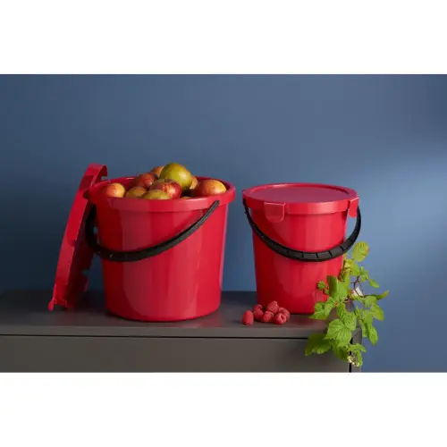 Seau à cueillette avec couvercle,10 L, bleu clair - Plast Team photo du produit