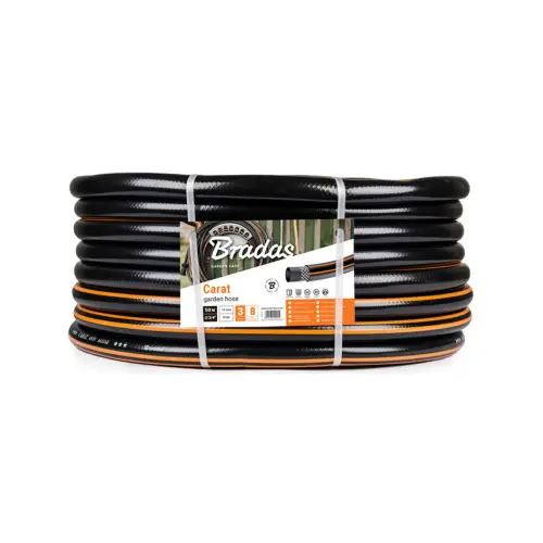 Tuyau d'arrosage CARAT, 3/4', noir/orange, 50 m - Bradas photo du produit