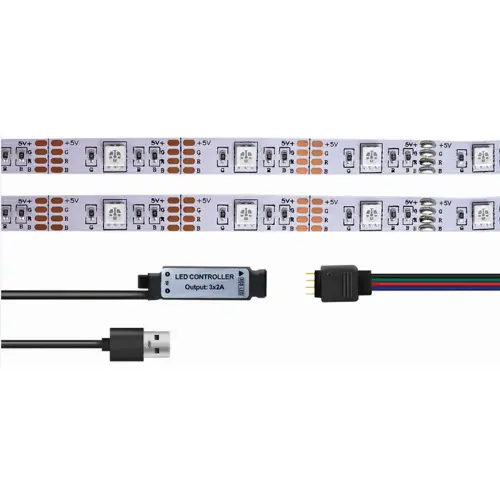 Ruban LED RVB avec télécommande, autocollant, 3 m - Logilink photo du produit