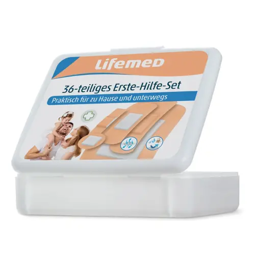 Kit de pansements de premiers secours, 36 pi&egrave;ces - Lifemed photo du produit