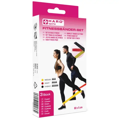 Set de bandes de fitness, léger - medium, set de 3 - Haro photo du produit
