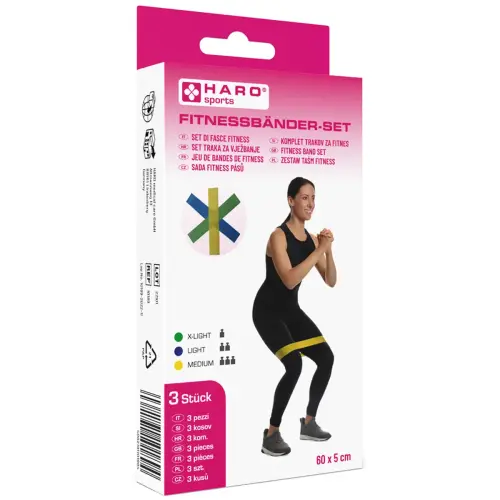 Set de bandes de fitness, léger - medium, set de 3 - Haro photo du produit