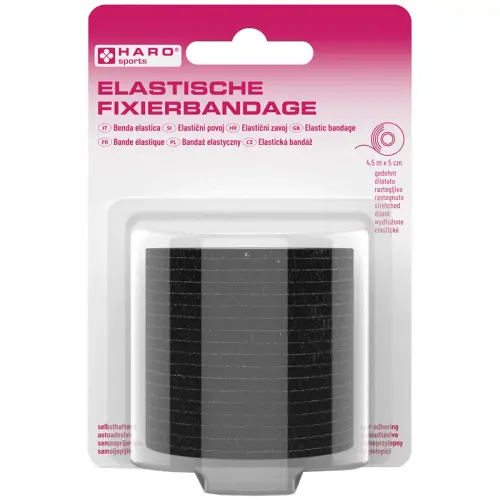 Bande de fixation élastique, 50 mm x 4,5 m, noir - Haro photo du produit