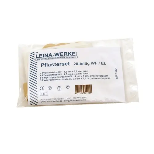 Set de pansement 120 pi&egrave;ces, &eacute;lastique/imperm&eacute;able eau - Leina-Werke photo du produit