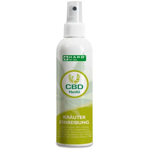 Crème aux herbes au CBD, spray de 200 ml - Haro photo du produit