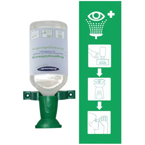 Station de lavage oculaire, avec 500 ml de - Hygostar photo du produit