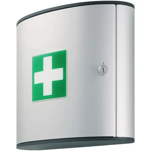 Boîte à pharmacie FIRST AID BOX M, argent - Durable photo du produit