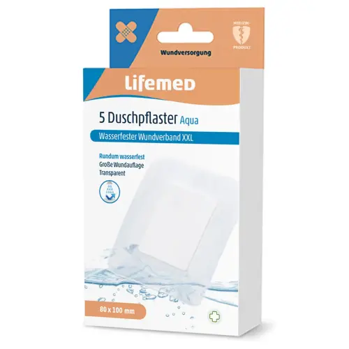 Pansement de douche 'Aqua XXL', transparent - Lifemed photo du produit