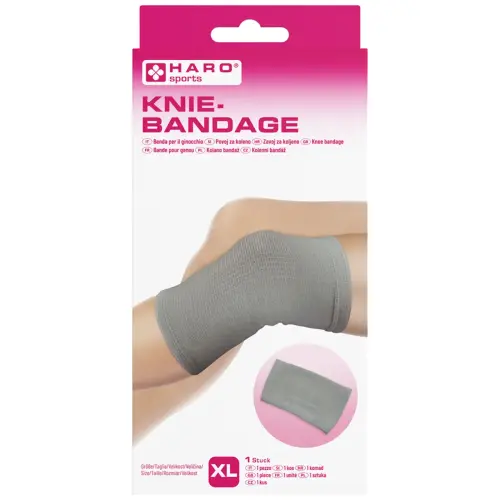 Bandage sportif 'Genou', taille: L, gris - Haro photo du produit