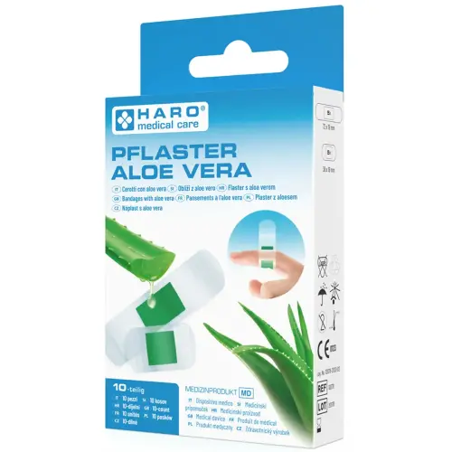 Pansement 'Aloe Vera', transparent, pack de 10 - Haro photo du produit