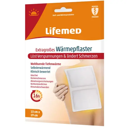 Patch chauffant, 190 x 130 mm, blanc - Lifemed photo du produit