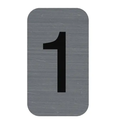 Plaque de signalisation chiffres « 3 » - 25 x 44 mm - Exacompta photo du produit