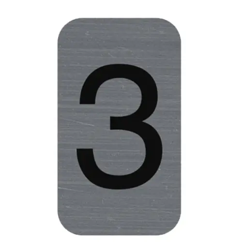 Plaque de signalisation chiffres « 3 » - 25 x 44 mm - Exacompta photo du produit
