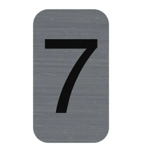 Plaque de signalisation chiffres « 3 » - 25 x 44 mm - Exacompta photo du produit
