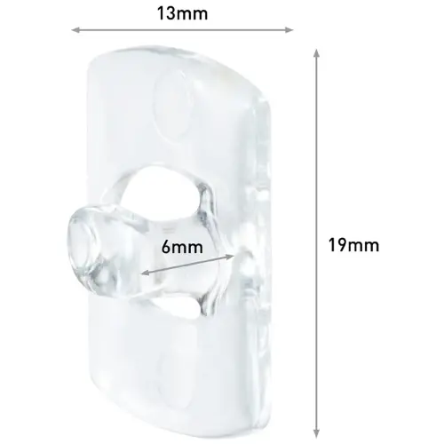 Clip décoratif, plastique, taille XS, transparent - Command photo du produit
