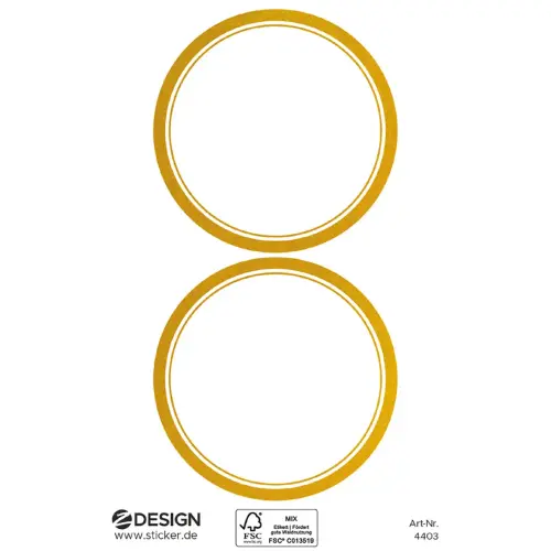 Étiquette, cadre doré, 38 x 24 mm - Avery Zweckform photo du produit
