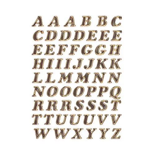 Lettres adhésives A-Z, film primastique, or, 8 mm - Herma photo du produit