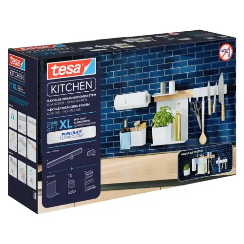 Kit combi XL, 9 pi&egrave;ces, blanc - Tesa photo du produit