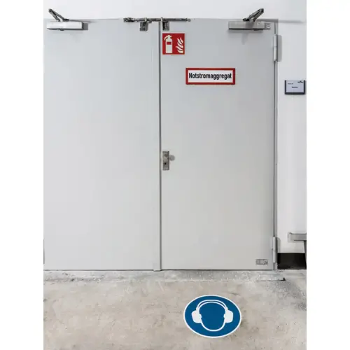 Panneau de sécurité 'Porter un casque anti-bruit' - Durable photo du produit