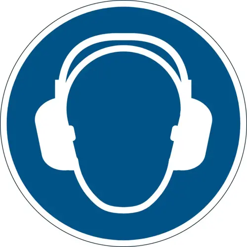 Panneau de sécurité 'Porter un casque anti-bruit' - Durable photo du produit